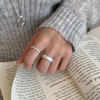 Taiya S925 strieborný geometrický prsteň pre ženy, INS štýl, elektroplátovaný, zimná kolekcia 2024