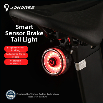 Zadnje svjetlo za bicikl, kružnog oblika, inteligentni senzor kočenja, upozorenje za noćnu vožnju, pogodno za brdske i cestovne bicikle
