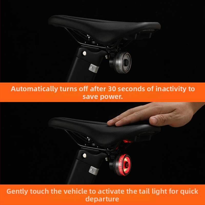 Zadnje svjetlo za bicikl, kružnog oblika, inteligentni senzor kočenja, upozorenje za noćnu vožnju, pogodno za brdske i cestovne bicikle
