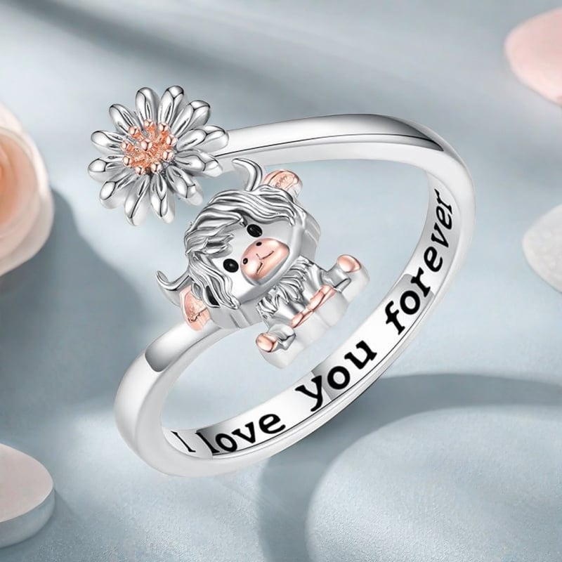 Bakreni prsten s motivom margarete, geometrijski dizajn, elektroplatiranje, za žene, proljeće 2024