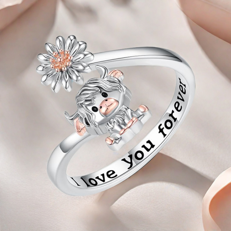 Bakreni prsten s motivom margarete, geometrijski dizajn, elektroplatiranje, za žene, proljeće 2024