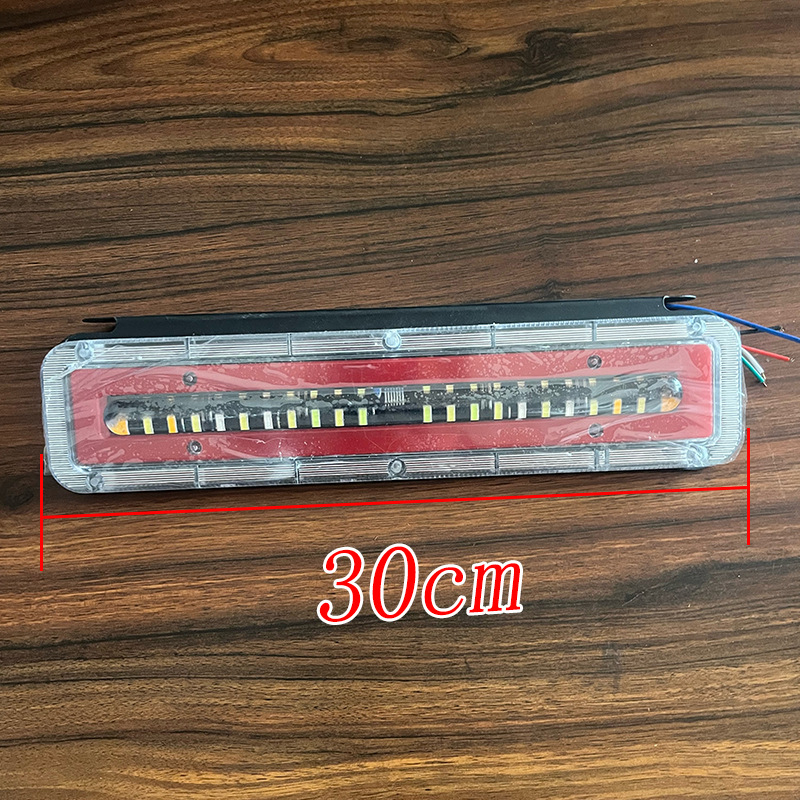 Камион задно мигащо LED светло с дълга лента, предупреждаващо светло за спиране и обратно, 24V