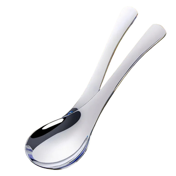 2 броя лъжици за деца, 304 неръждаема стомана, дълга дръжка, прост стил, полирани с Hemp Wheel