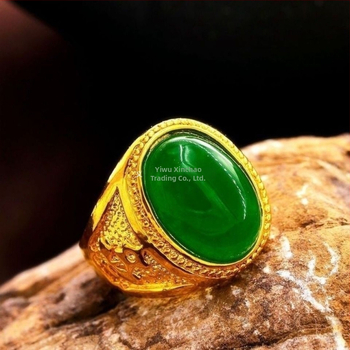 Vīriešu gredzens ar smilšu zelta apdari, dominējošs dizains, veiksmes talismans