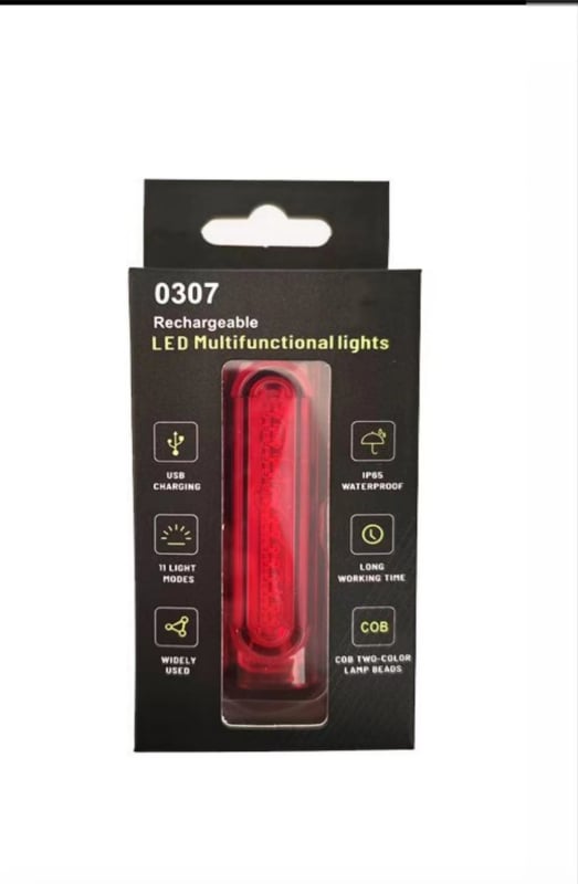 Tuliao USB LED stražnja svjetiljka za bicikl – za planinske i cestovne bicikle, sa svjetlom kočnice i upozoravajućim svjetlom