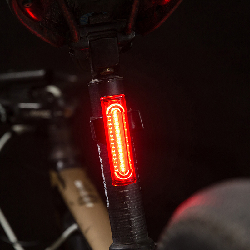 Tuliao USB LED stražnja svjetiljka za bicikl – za planinske i cestovne bicikle, sa svjetlom kočnice i upozoravajućim svjetlom