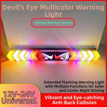 LED tagatuledega Devil's Eye – mitmefunktsiooniline, mitmevärviline vilkumine tagurdus- ja pidurituledele (Tüüp: LED-lamp; Ühilduvad mudelid: 1; Rakendatav)