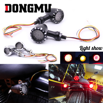 Мотоциклетна 3-в-1 поворотна светлина и LED стоп-светлина, HP-Z014, 12V, алуминиева сплав