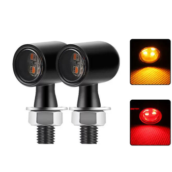 MQ-3016 Мини LED мигач за модифицирани мотоциклети — 12V, 1W, LED, цинкова сплав/PC