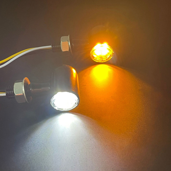 MQ-3016 Мини LED мигач за модифицирани мотоциклети — 12V, 1W, LED, цинкова сплав/PC