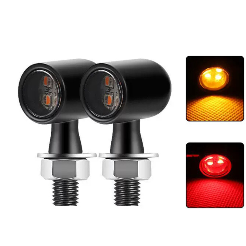 MQ-3016 Мини LED мигач за модифицирани мотоциклети — 12V, 1W, LED, цинкова сплав/PC