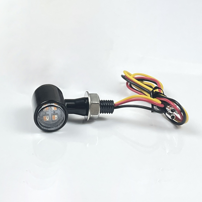 MQ-3016 Мини LED мигач за модифицирани мотоциклети — 12V, 1W, LED, цинкова сплав/PC