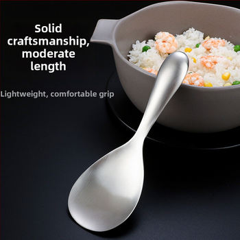 Nerezová lyžica na ryžu, moderný minimalistický dizajn, jednofarebný vzor, prispôsobenie k dispozícii (Materiál: Nerezová oceľ; Kategória: Lyžica; Štýl: Moderná jednoduchosť; Vzor: Jednofarebný; Prispôsobenie: K dispozícii)