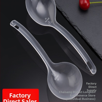 Vienreizējās lietošanas plastmasas zupas karote ar garu kātu, ēdināšanai piemērots PP materiāls