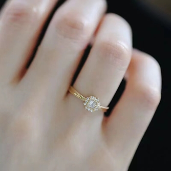 Nastaviteľný otvorený prsteň s geometrickým meďovým dizajnom, elektrolytický povrch, ľahká luxusná módna bižutéria pre ženy, jar 2023