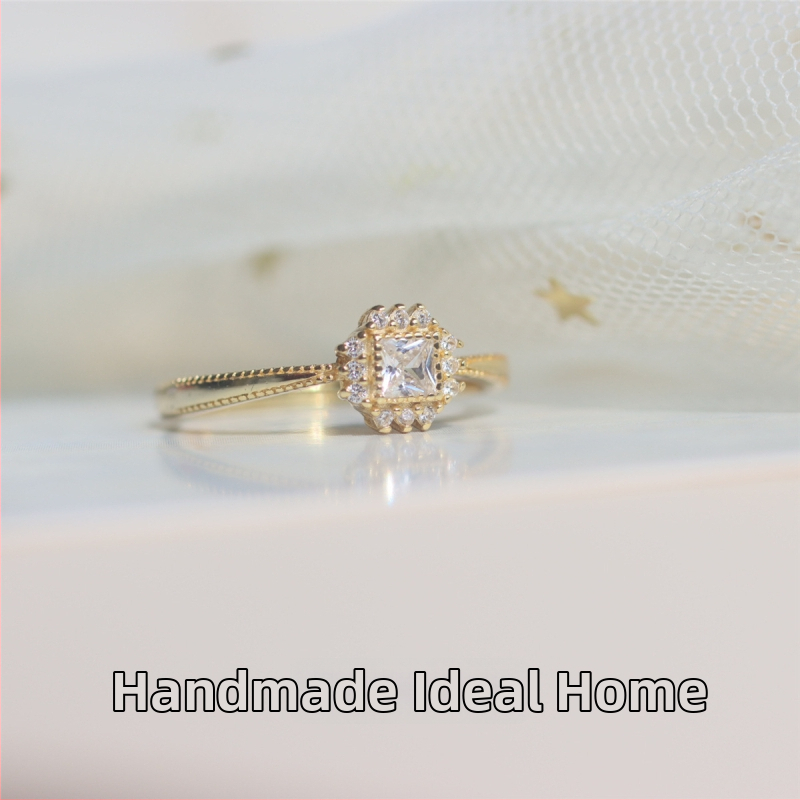 Nastaviteľný otvorený prsteň s geometrickým meďovým dizajnom, elektrolytický povrch, ľahká luxusná módna bižutéria pre ženy, jar 2023