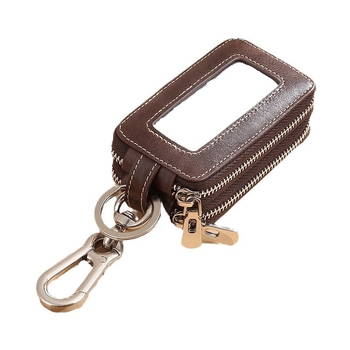 Atslēgu soma ar dubultu rāvējslēdzēju, liela jauda, automobiļu atslēgām, PU materiāls, universāla