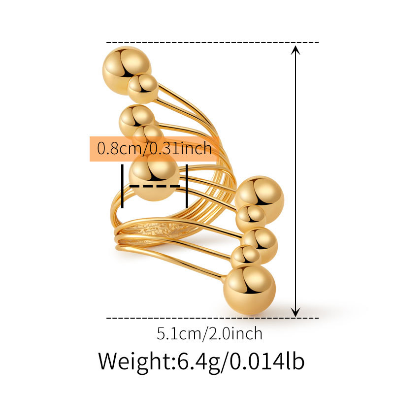 Meďový prsteň s geometrickým dizajnom, elektroplatovanie, značka Shilong, pre ženy