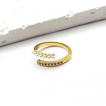 Nastaviteľný prsteň pre ženy z titánovej ocele, ľahký luxusný doplnok na ruku