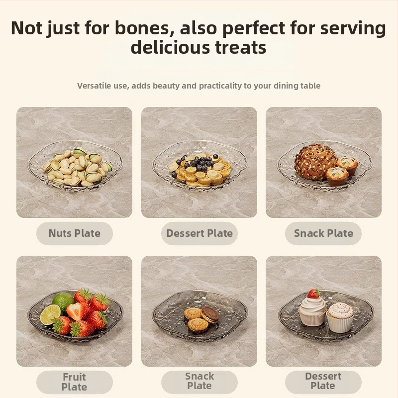 Plastová kosťová miska pre domáce stolovanie, nordický štýl, podložka na občerstvenie a základňa na skladovanie, tlač loga povolená, darček pre kolegov