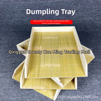 Medinis koldūnų padėklas, stačiakampis, vienas ant kito dedamas, nordiško stiliaus