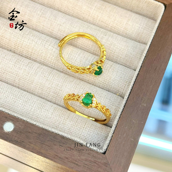 Meďný prsteň s motívom tekvice, nastaviteľný otvor, elektroplatovaný