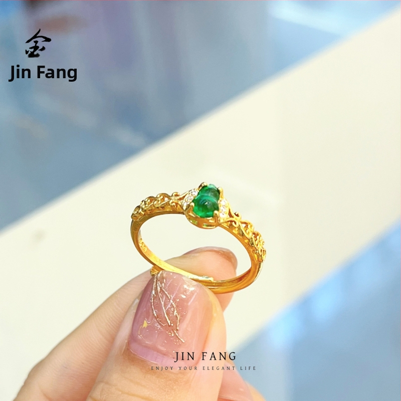 Meďný prsteň s motívom tekvice, nastaviteľný otvor, elektroplatovaný