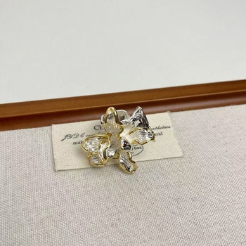 Prsteň Yiting - otvorený prsteň s irisovým kvetom, geometrický dizajn, zliatina, elektroplating, pre ženy