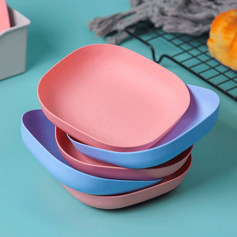 Plastični četverokutni tanjur za obrok, moderan minimalistički stil, mikrovalna sigurna, mogućnost ispisa logotipa