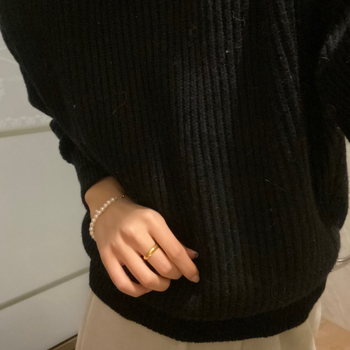 Bakreni prsten s geometrijskim dizajnom, elektroplatirano, unisex