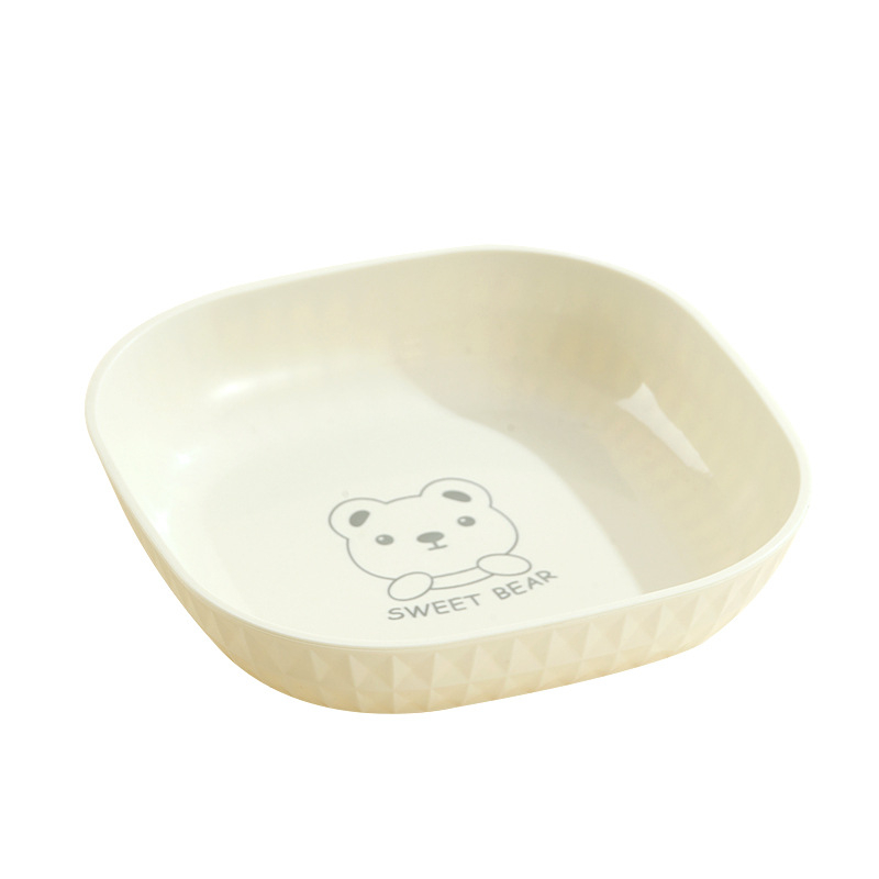 Zdjela za kosti za kućnu upotrebu (krem stil, plastika, crtić motiv, oblik četiri smjera)