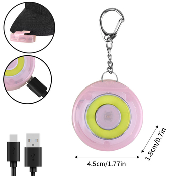 USB Φορητό Φως με Κρίκο Κλειδιών, LED, Τροφοδοτούμενο με Μπαταρία, 300mAh, Εμβέλεια έως 50m