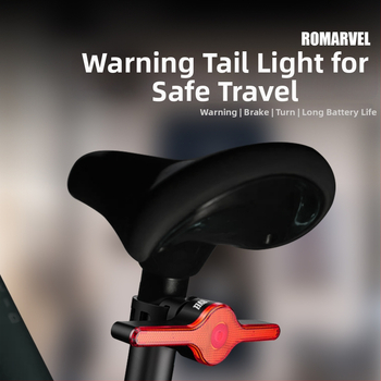 ROMARVEL velosipēda aizmugures gaisma ar attālināto vadību, LED bremžu sensoru un brīdinājuma gaismu kalnu un pilsētas velosipēdiem