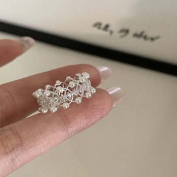 Ženski bakreni prsten, elektroplatirani završni sloj, lagani luksuz, ukras za ruku