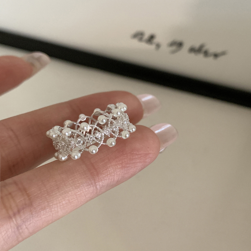 Ženski bakreni prsten, elektroplatirani završni sloj, lagani luksuz, ukras za ruku