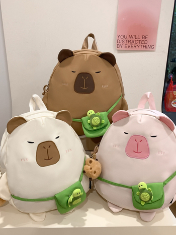 Capybara női hátizsák – aranyos, kompakt, egyetemistáknak tervezett hátizsák, stílusos és praktikus kis utazótáska
