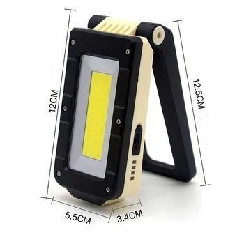 Lumină de camping cu LED COB, încărcare USB, lampă pliabilă cu unghi larg de citire, 5V 5W