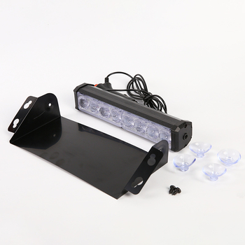 Автомобилна светодиодна предупредителна лампа с вакуумна щипка, 8 LED, 12V, 8W