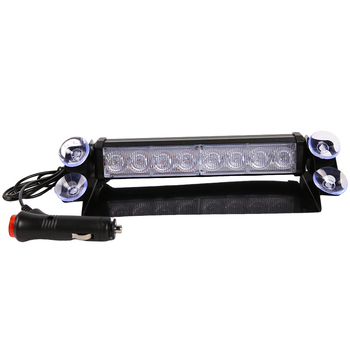 Автомобилна светодиодна предупредителна лампа с вакуумна щипка, 8 LED, 12V, 8W