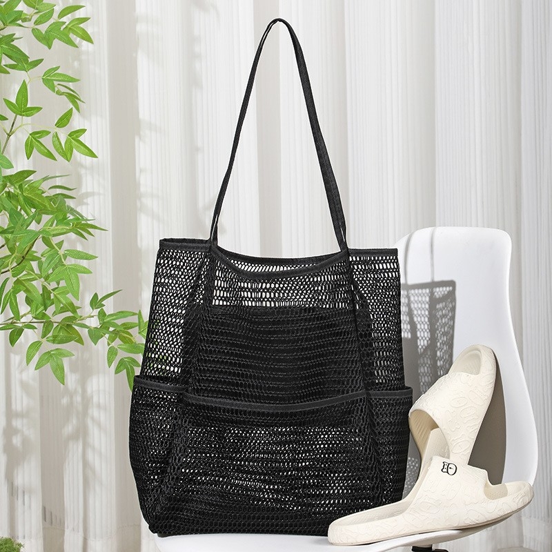 Plažanska mrežasta torba preko ramena – najlon, 20–35L, prozračna, vodootporna i antibakterijska, unisex, urbani stil, za slobodno vrijeme putovanja