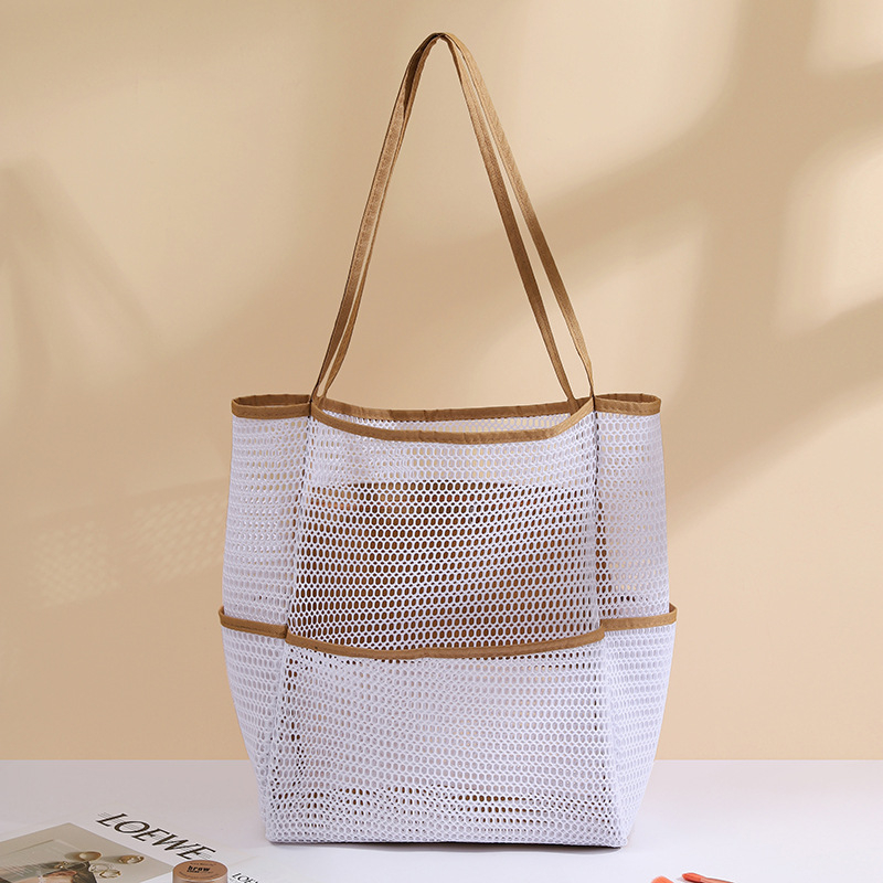 Plažanska mrežasta torba preko ramena – najlon, 20–35L, prozračna, vodootporna i antibakterijska, unisex, urbani stil, za slobodno vrijeme putovanja