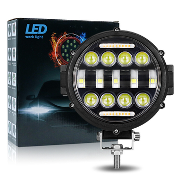 Кръгла LED работна светлина за автомобил с алуминиев корпус, 51W, 13 LED, 9-36V, 3000 lm, ≥30000 ч