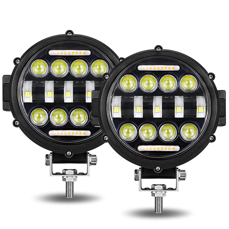 Кръгла LED работна светлина за автомобил с алуминиев корпус, 51W, 13 LED, 9-36V, 3000 lm, ≥30000 ч