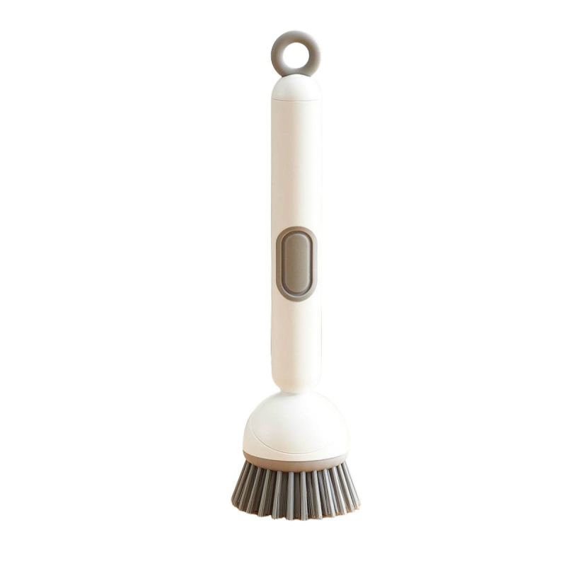 Četka za lonce s dugačkom drškom, za pranje lonaca i zdjela, ABS plastika, Serija 003, disk za čišćenje u obliku srca, ne grebe površine