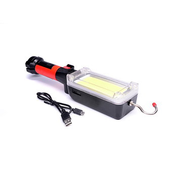 Φως εργασίας για επισκευές αυτοκινήτων με μαγνητικό LED κεφάλι, επαναφορτιζόμενο 20W, μπαταρία 18650, εμβέλεια 500 m+, πολυλειτουργικό φακό έκτακτης ανάγκης
