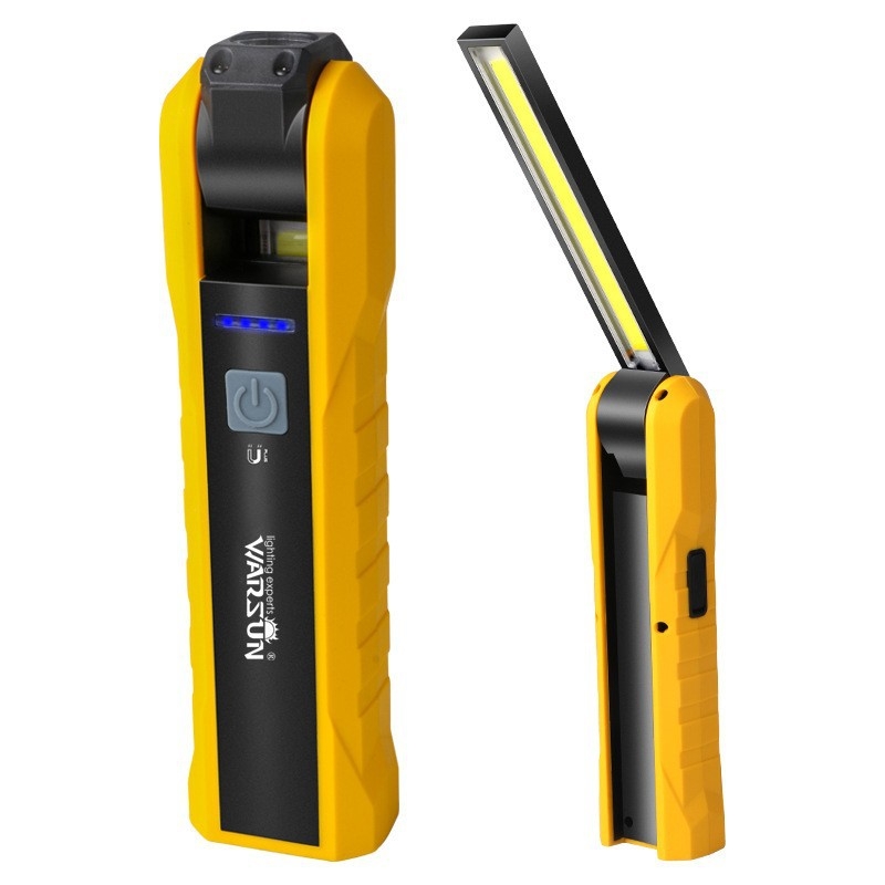 X303 Wolsen Φως εργασίας – μαγνητική βάση με κρυφό κρίκο, επαναφορτιζόμενο, εμβέλεια έως 500 μ, 400 lm (3–6 ώρες) ή 600 lm (4–8 ώρες), προστασία από υπερφόρτιση