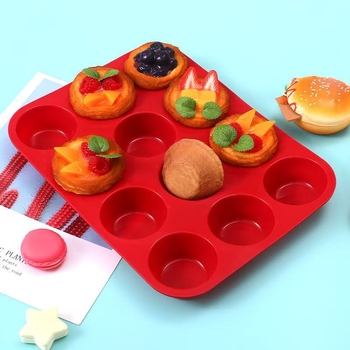Okrugla silikonska kalupa za kolače – otporna na visoke temperature, alat za pečenje za DIY prilagodbu