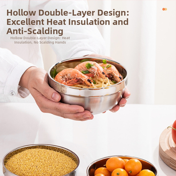 Dvoslojna posuda od 304 nehrđajućeg čelika s poliranim površinama, nije pogodna za mikrovalnu, namijenjena djeci