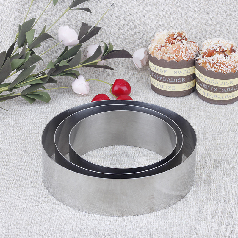 Debeli kružni mousse prsten od nehrđajućeg čelika, alat za kalupe za tortu, pečenje, veličine 4–10 inča
