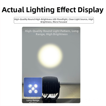 LED работна светлина за офроуд автомобил, 50W, DC12–60V, 6000–6500K, 30000h, LED източник, алуминиев корпус с PS капак